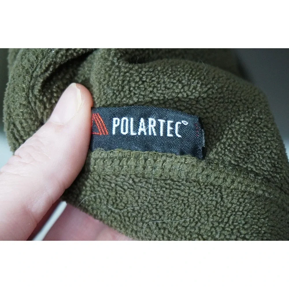 VTG 90s Polo Sport Ralph Lauren Green PolarTec Quarter Zip Fleece Men's Large - Picture 6 of 8
